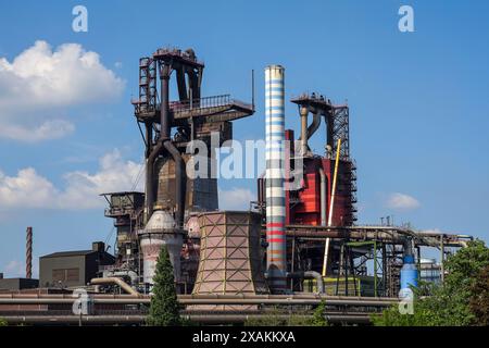 Duisburg, ThyssenKrupp Stahlwerk, Ruhrgebiet, Nordrhein-Westfalen, Deutschland Stockfoto