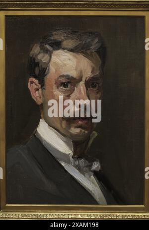 Janis Rozentals (1866-1916). Lettischer Maler. Selbstporträt, ca. 1900. Öl auf Leinwand und Karton (43 x 34 cm). Lettisches Nationalmuseum für Kunst. Riga, Lettland. Stockfoto