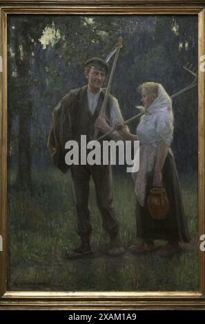 Janis Rozentals (1866-1916). Lettischer Maler. Von der Meadow (von der Arbeit), 1903. Öl auf Leinwand (95 x 66 cm). Lettisches Nationalmuseum für Kunst. Riga, Lettland. Stockfoto