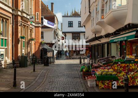 St Margaret's Street im Stadtzentrum von Canterbury, Kent, England. Stockfoto