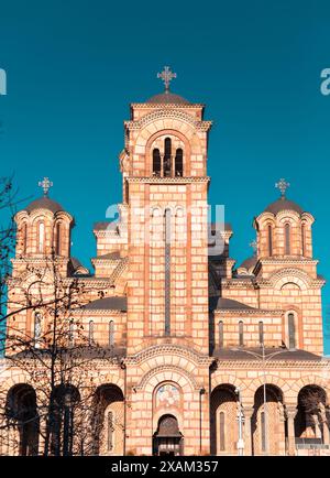 Kirche St. Mark ist eine serbisch-orthodoxe Kirche im Tasmajdan Park in Belgrad, Serbien, die während der Osmanischen Ära erbaut wurde. Stockfoto