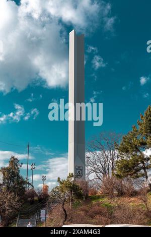 Belgrad, Serbien - 8. Februar 2024: Denkmal für den 1. Gipfel der Blockfreien Bewegung in Belgrad, Serbien. Stockfoto