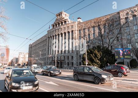 Belgrad, Serbien - 8. Februar 2024: Glavna Posta, Hauptpostgebäude seit 1938, Belgrad, Serbien Stockfoto