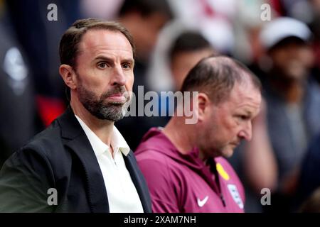 England-Manager Gareth Southgate vor einer internationalen Freundschaft im Wembley Stadium, London. Bilddatum: Freitag, 7. Juni 2024. Stockfoto