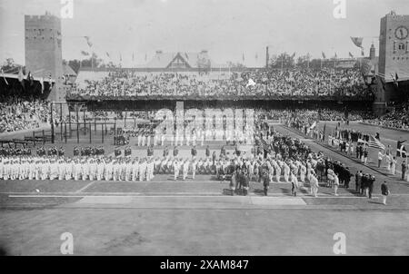 Eröffnungstag, Olympische Spiele In Stockholm, 1912. Im Zusammenhang mit den 5. Olympischen Spielen, die 1912 in Stockholm, Schweden, stattfanden. Stockfoto