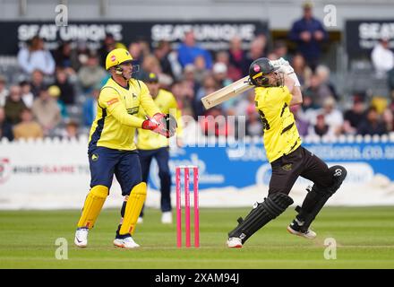 Matt Taylor aus Gloucestershire während des Spiels Vitality Blast T20 im Seat Unique Stadium Bristol. Bilddatum: Freitag, 7. Juni 2024. Stockfoto