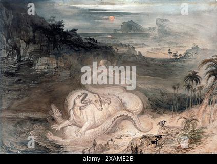 Das Land der Iguanodon, 1837. Stockfoto