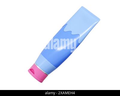 3D-Rendering-Illustration für Sonnencreme oder Hautpflege-Creme. Stockfoto