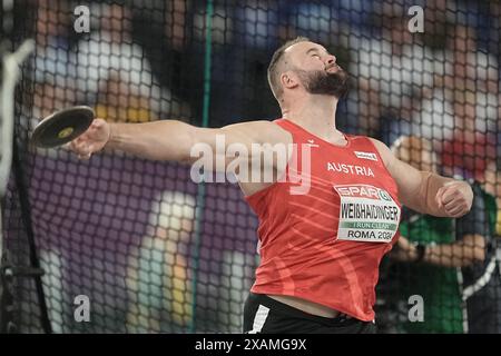 Rom, Italien. Juni 2024. Leichtathletik: Europameisterschaft: Lukas Weißhaidinger, Österreich, Diskussport. Quelle: Michael Kappeler/dpa/Alamy Live News Stockfoto