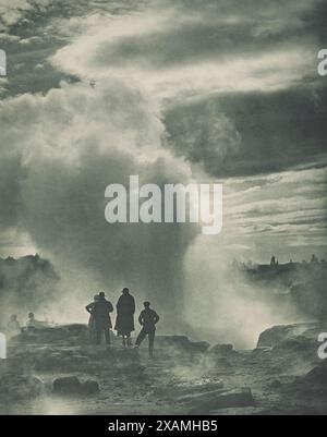 Pohutu Geysir, Whakarewarewa, 1920er Jahre Stockfoto