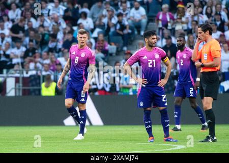 Toni Kroos (Deutschland, #08), Ilkay Guendogan (Deutschland, #21) aergert sich ueber das Tor zum 0:1, GER, Deutschland vs Griechenland, Testspiel DFB Fussball Herren Nationalmannschaft, Vorbereitung UEFA Euro 2024, 07.06.2024 DFB-Vorschriften verbieten jede Verwendung von Fotografien als Bildsequenzen und/oder Quasi-Video Foto: Eibner-Pressefoto/Michael Memmler Stockfoto