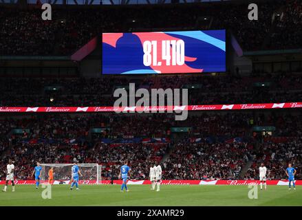 London, Großbritannien. Juni 2024. Die Teilnahme wird während des internationalen Freundschaftsspiels im Wembley Stadium, London, angezeigt. Der Bildnachweis sollte lauten: David Klein/Sportimage Credit: Sportimage Ltd/Alamy Live News Stockfoto