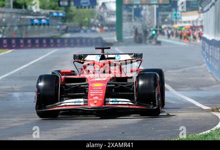 Montreal, Kanada. Juni 2024. 07.06.2024, Circuit Gilles-Villeneuve, Montreal, FORMEL 1 AWS GRAND PRIX DU CANADA 2024, im Bild Charles Leclerc (MCO), Scuderia Ferrari HP/dpa/Alamy Live News Stockfoto