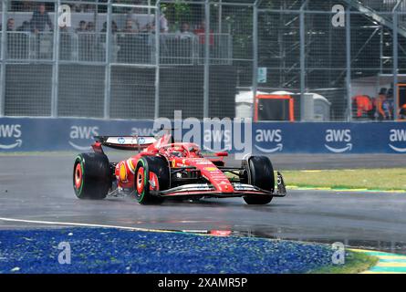 Montreal, Kanada. Juni 2024. 07.06.2024, Circuit Gilles-Villeneuve, Montreal, FORMEL 1 AWS GRAND PRIX DU CANADA 2024, im Bild Charles Leclerc (MCO), Scuderia Ferrari HP/dpa/Alamy Live News Stockfoto