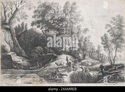 Der Gießplatz, ca. 1629-40. Stockfoto