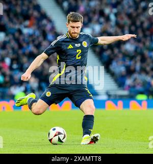 Glasgow, Großbritannien. Juni 2024. Schottland spielt Finnland in einem Freundschaftsspiel der UEFA International im Hampden Park, Fußballstadion, Glasgow, Schottland, Großbritannien. Dies ist das letzte Länderspiel Schottlands vor dem Spiel gegen Deutschland im Eröffnungsspiel der EM 2024. Quelle: Findlay/Alamy Live News Stockfoto