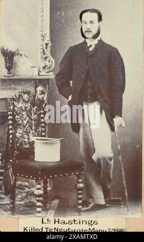 Lieutenant Hastings, tötete Te Ngutuote Manu 7,9.1868, um 1900. Stockfoto