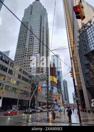 Bay Street nördlich von Union Station - Toronto, Kanada Stockfoto