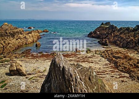 UK, Cornwall, Mevagissey Küste. Stockfoto