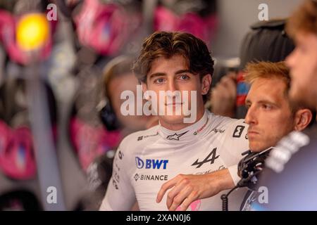 Montreal, Quebec, Kanada. Juni 2024. Jack Doohan (AU BWT Alpine F1 Team Reservefahrer während des Formel 1 AWS Grand Prix du Canada 2024, Montreal, Quebec, Kanada, vom 6. Bis 9. Juni - Rounfd 9 von 24 von 2024 F1-Weltmeisterschaft (Foto: © Alessio de Marco/ZUMA Press Wire) NUR REDAKTIONELLE VERWENDUNG! Nicht für kommerzielle ZWECKE! Stockfoto