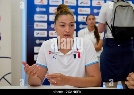 Paris, Frankreich. Juni 2024. Alexia CHERY aus Frankreich während des Medientages der französischen Frauen-Basketballmannschaft am 7. Juni 2024 im INSEP in Paris, Frankreich - Foto Ann-Dee Lamour/CDP MEDIA/DPPI Credit: DPPI Media/Alamy Live News Stockfoto