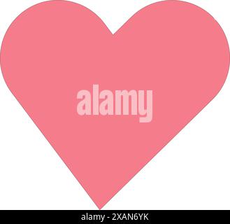 Herzsymbol zum valentinstag. Symbol für perfekte Liebe. Stock Vektor