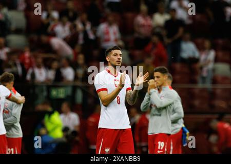 Jakub Moder während des Freundschaftsspiels zwischen Nationalmannschaften aus Polen und der Ukraine bei PGE Narodowy, Warschau, Polen Stockfoto