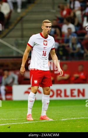 Adam Buksa während des Freundschaftsspiels zwischen Nationalmannschaften aus Polen und der Ukraine bei PGE Narodowy, Warschau, Polen Stockfoto