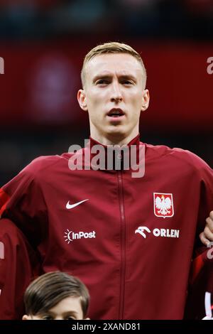 Adam Buksa während des Freundschaftsspiels zwischen Nationalmannschaften aus Polen und der Ukraine bei PGE Narodowy, Warschau, Polen Stockfoto