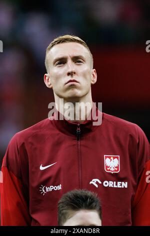 Adam Buksa während des Freundschaftsspiels zwischen Nationalmannschaften aus Polen und der Ukraine bei PGE Narodowy, Warschau, Polen Stockfoto