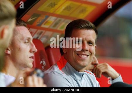 Wojciech Szczesny während des Freundschaftsspiels zwischen Nationalmannschaften aus Polen und der Ukraine bei PGE Narodowy, Warschau, Polen Stockfoto