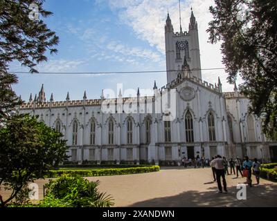 Kalkutta, Westbengalen, Indien. 16. November 2013: Dieses Bild zeigt die St. Pauls Kathedrale in Kalkutta, Westbengalen, Indien. Stockfoto