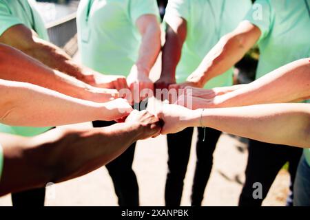 Team-Union Für Verschiedene Freiwillige Stockfoto