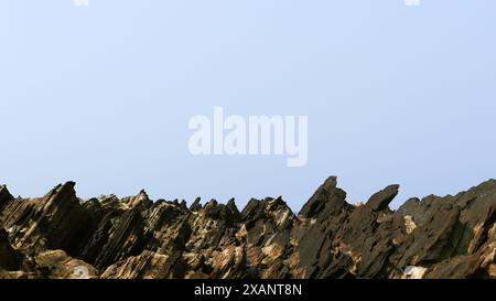 Foto der Schichten an der Arasaki-Küste auf der Miura-Halbinsel Stockfoto