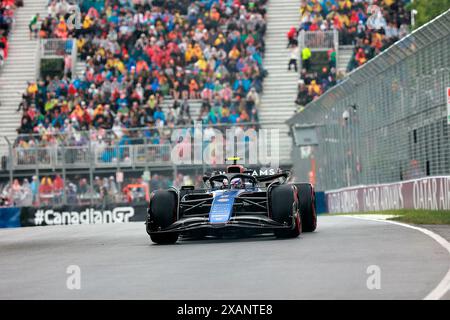 Montreal, Kanada. Juni 2024. 07.06.2024, Circuit Gilles-Villeneuve, Montreal, FORMEL 1 AWS GRAND PRIX DU CANADA 2024, im Bild Logan Sargeant (USA), Williams Racing Credit: dpa/Alamy Live News Stockfoto