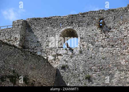 Ruinen der Festung Kalaja in der albanischen Stadt Berat Stockfoto