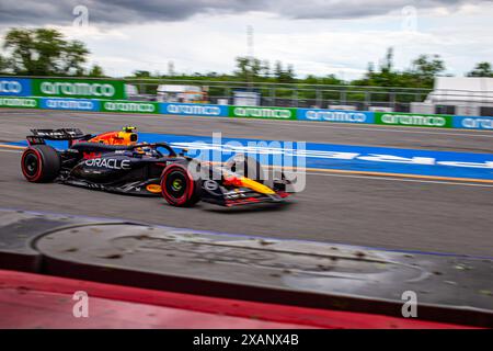 Sergio Perez (MEX) - Oracle Red Bull Racing - Red Bull RB20 - Honda RBPT während des Formel 1 AWS Grand Prix du Canada 2024, Montreal, Quebec, Kanada, vom 6. Bis 9. Juni - Runde 9 von 24 von 2024 F1-Weltmeisterschaft Stockfoto