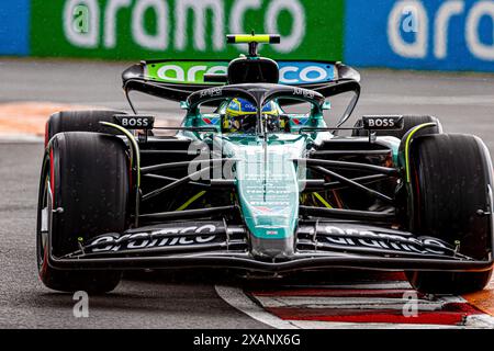 Fernando Alonso (ESP) - Aston Martin Aramco F1 Team - Aston Martin AMR24 - Mercedes während des Formel 1 AWS Grand Prix du Canada 2024, Montreal, Quebec, Kanada, vom 6. Bis 9. Juni - Runde 9 von 24 von 2024 F1-Weltmeisterschaft Stockfoto