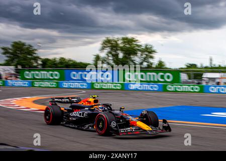 Montreal, Quebec, Kanada. Juni 2024. Sergio Perez (MEX) - Oracle Red Bull Racing - Red Bull RB20 - Honda RBPT. Während des Formel 1 AWS Grand Prix du Canada 2024, Montreal, Quebec, Kanada, vom 6. Bis 9. Juni - Runde 9 von 24 von 2024 F1-Weltmeisterschaft (Credit Image: © Alessio de Marco/ZUMA Press Wire) NUR REDAKTIONELLE VERWENDUNG! Nicht für kommerzielle ZWECKE! Stockfoto