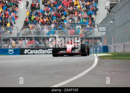 Montreal, Kanada. Juni 2024. 07.06.2024, Circuit Gilles-Villeneuve, Montreal, FORMEL 1 AWS GRAND PRIX DU CANADA 2024, im Bild Charles Leclerc (MCO), Scuderia Ferrari HP/dpa/Alamy Live News Stockfoto