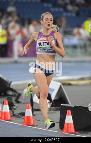 Hannah Nuttal aus Großbritannien, der im 5000-m-Finale der Frauen bei den Leichtathletik-Europameisterschaften, Tag 1, Leichtathletik, Stadio Olimpico, Rom, Italien - 7. Juni 2024. Foto: Gary Mitchell/Alamy Live News Stockfoto