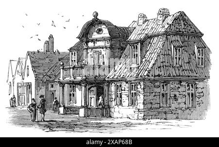 K&#xf6;Niggsberg und Dantzic: Altes Haus, K&#xf6;Niggsberg, 1869. "In einer Stadt dieser Antike sind viele der Häuser extrem alt und malerisch. Unsere Gravur gibt ein Beispiel für eine Gravur, die aus dem frühen 17. Jahrhundert zu stammen scheint." Aus Illustrated London News, 1869. Stockfoto