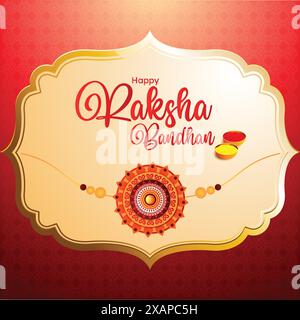 Happy raksha Bandhan Grußkarte Design Stock Vektor