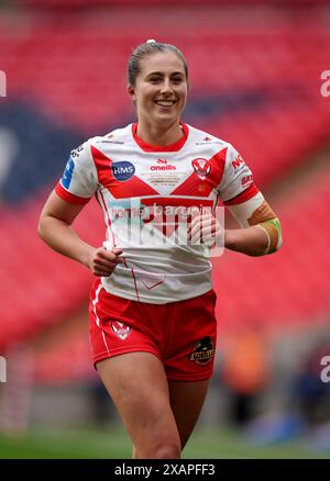 St Helens' Phoebe Hook während des Finales des Betfred Women's Challenge Cup im Wembley Stadium, London. Bilddatum: Samstag, 8. Juni 2024. Stockfoto