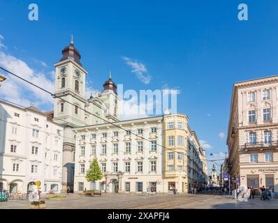 Hauptplatz, Alter Dom Linz an der Donau Oberösterreich, Oberösterreich Stockfoto