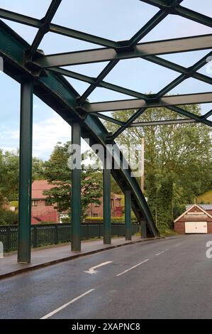 29. Mai 2024: Ruswarp/UK: Iron Bridge bei ruswarp außerhalb von whitby im Norden yorkshires Stockfoto