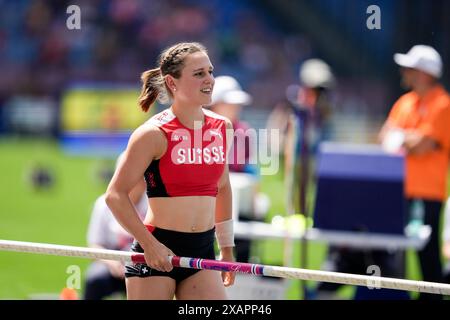 Rom, Italien. Juni 2024. Rom, Italien, 8. Juni 2024: Pascale Stoecklin (Schweiz) während der Stabhochsprung-Veranstaltung während der Leichtathletik-Europameisterschaft 2024 im Stadio Olimpico in Rom, Italien. (Daniela Porcelli/SPP) Credit: SPP Sport Press Photo. /Alamy Live News Stockfoto