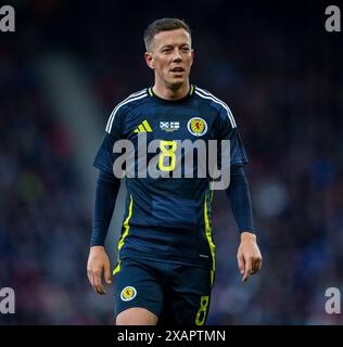 7. Juni 2024; Hampden Park, Glasgow, Schottland: International Football Friendly, Schottland gegen Finnland; Callum McGregor aus Schottland Stockfoto