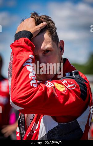 Elkhart Lake, Wi, USA. Juni 2024. CHRISTIAN LUNGAARD (45) aus Hedensted, Dänemark, bereitet sich auf den XPEL Grand Prix auf der Road America in Elkhart Lake, WI vor. (Kreditbild: © Walter G. Arce Sr./ASP via ZUMA Press Wire) NUR REDAKTIONELLE VERWENDUNG! Nicht für kommerzielle ZWECKE! Stockfoto