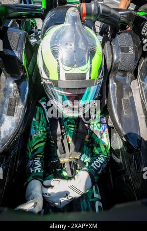 Elkhart Lake, Wi, USA. Juni 2024. Der Ersatzfahrer NOLAN SIEGEL (78) aus Palo Alto, Kalifornien, bereitet sich auf den XPEL Grand Prix in der Road America in Elkhart Lake, WI vor. (Kreditbild: © Walter G. Arce Sr./ASP via ZUMA Press Wire) NUR REDAKTIONELLE VERWENDUNG! Nicht für kommerzielle ZWECKE! Stockfoto